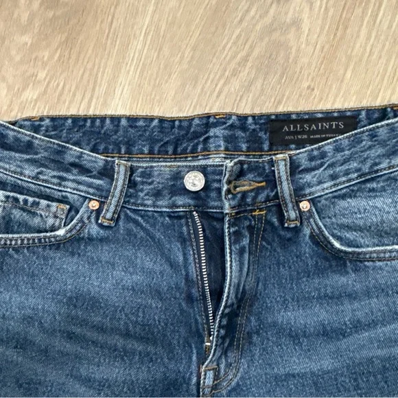 AllSaints Ava Straight Women’s Jeans Size 26 Great Condition - Picture 3 of 6
